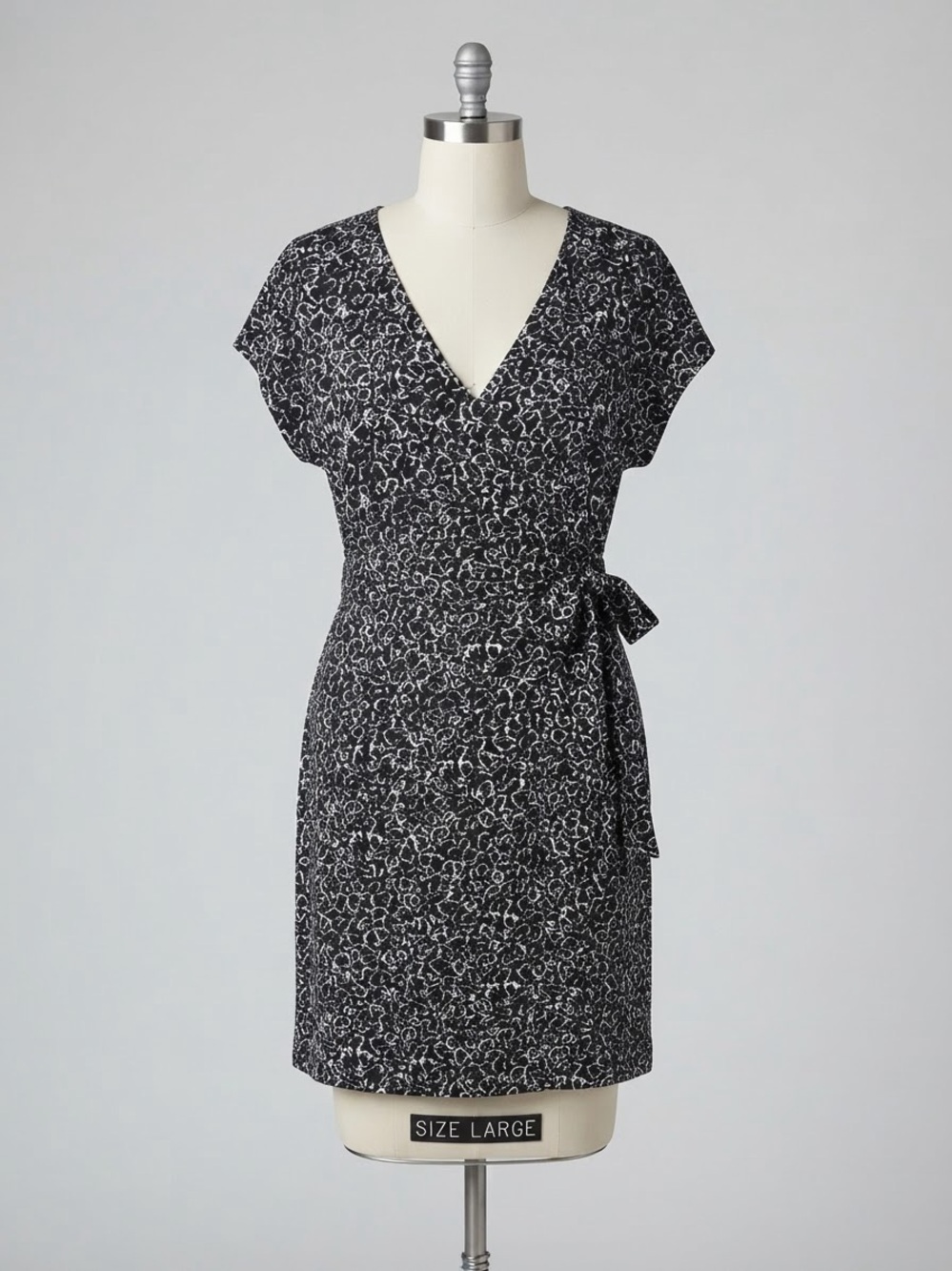 Nine West Black & White Print Dress